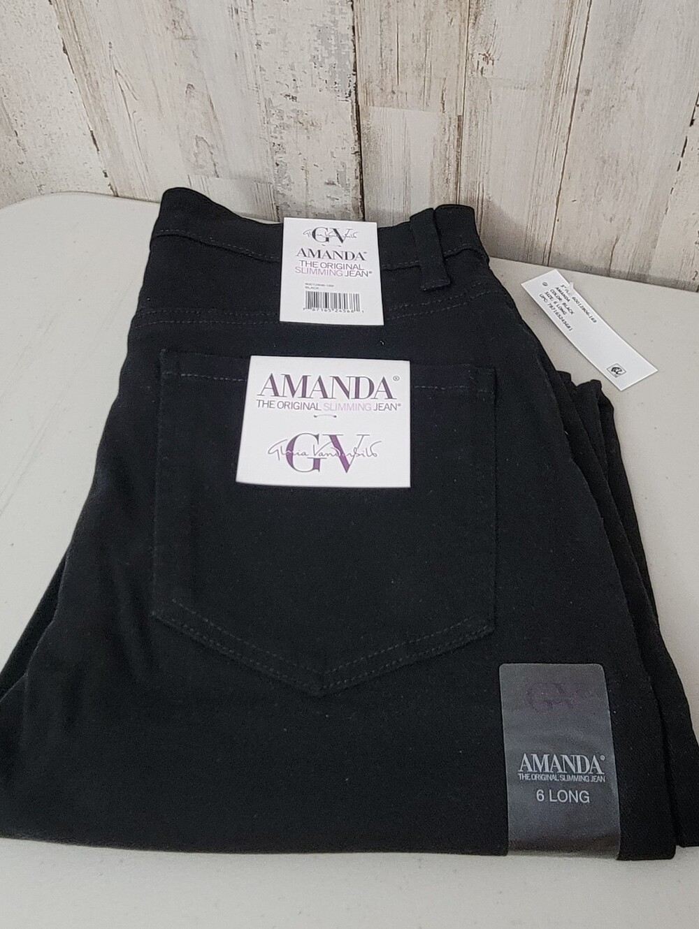 Gloria Vanderbilt Jeans Amanda Supreme Stretch Tapered Leg Women's Size 6 Long